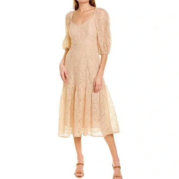 chinese dress ladies Tanya Taylor Doris Dress in Cypress/Optic White main image 0